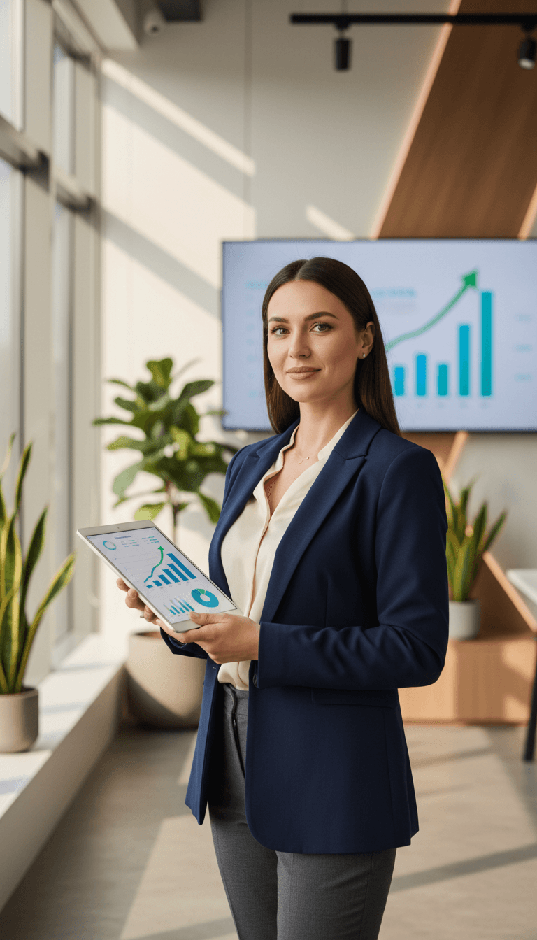 Financial advisor explaining a plan to a client using a presentation binder